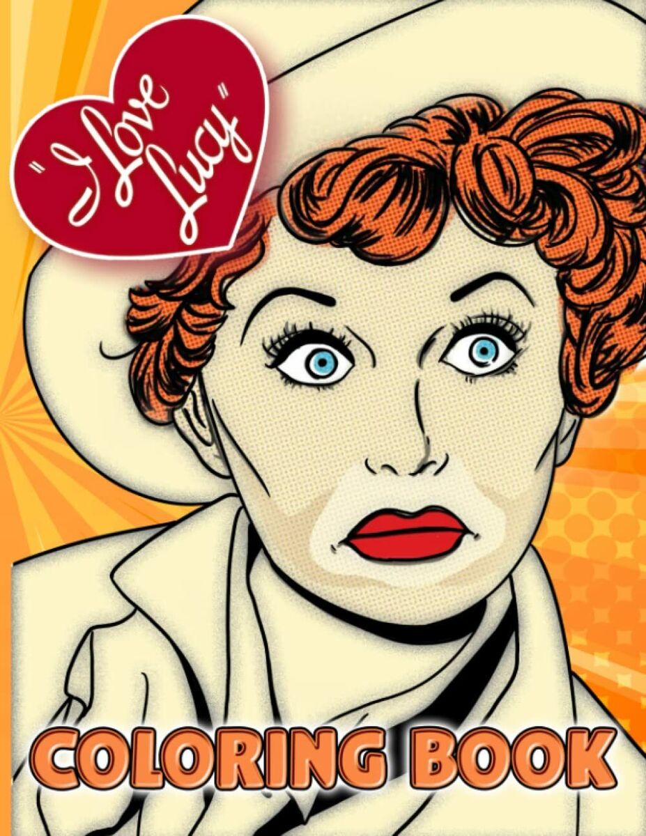 Lucille ball i love lucy coloring book tv series adult stress relief gift