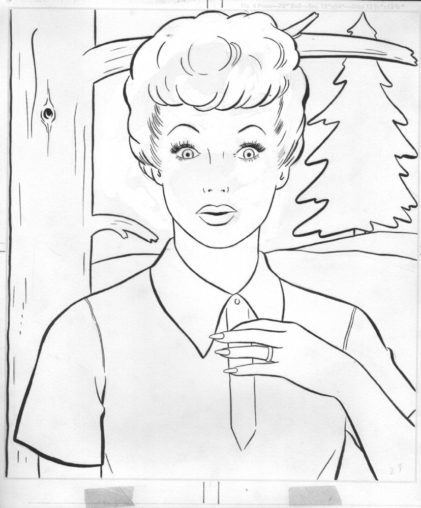 Ic art for sale from anthonys icbook art i love lucy coloring book art