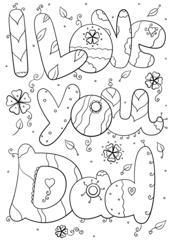 I love you dad coloring page free printable coloring pages