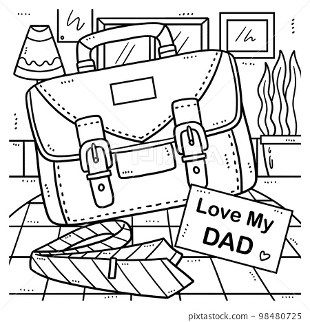 Fathers day love my dad coloring page