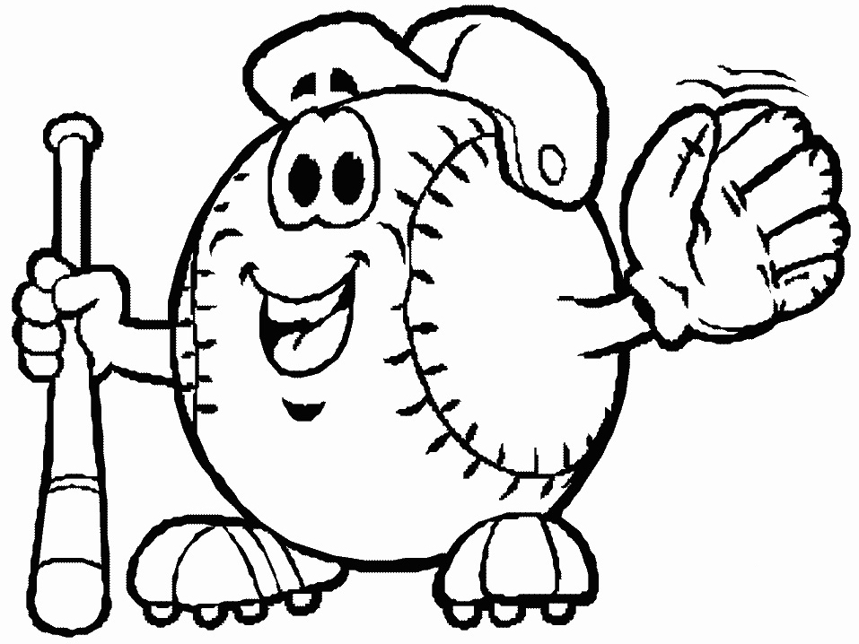 Softball coloring pages