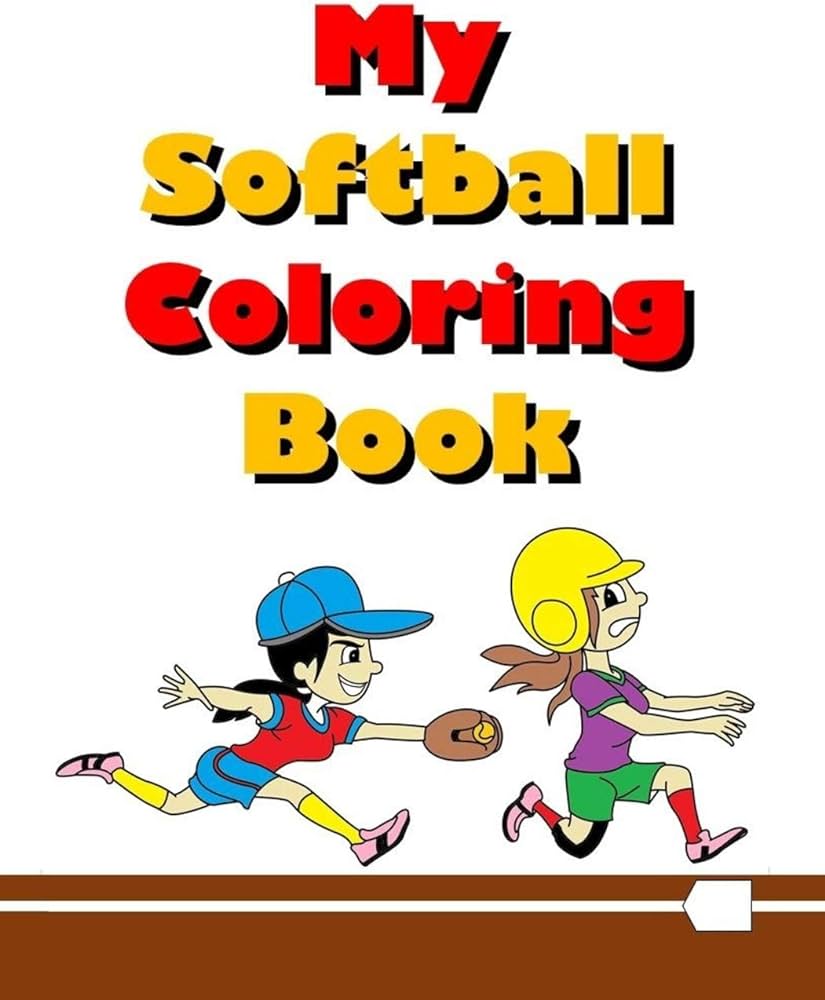 My softball coloring book fun easy by wheeler keith