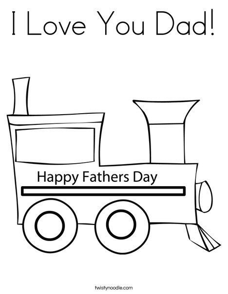 I love you dad coloring page