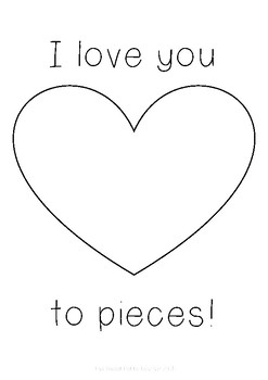 I love you to pieces by the sweet petite teacher tpt
