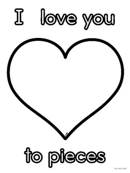 Valentines i love you to pieces paper tearing for february fine motor skills