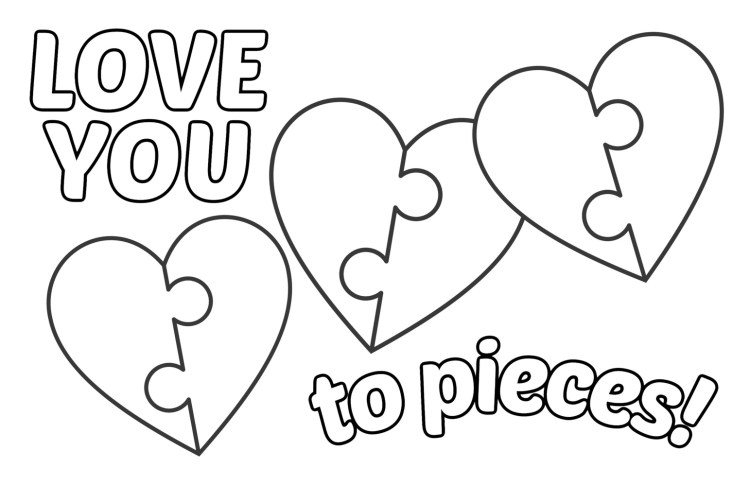 Free printable valentines day coloring cards for kids