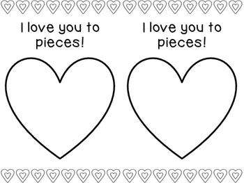 I love you to pieces printable tpt