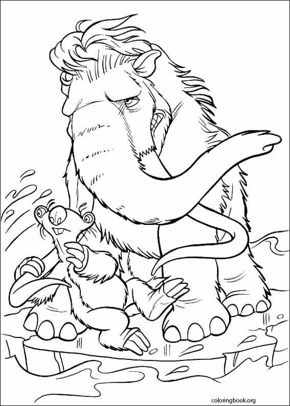 Ice age coloring page