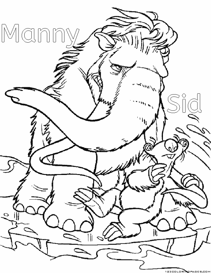 Ice age coloring pages