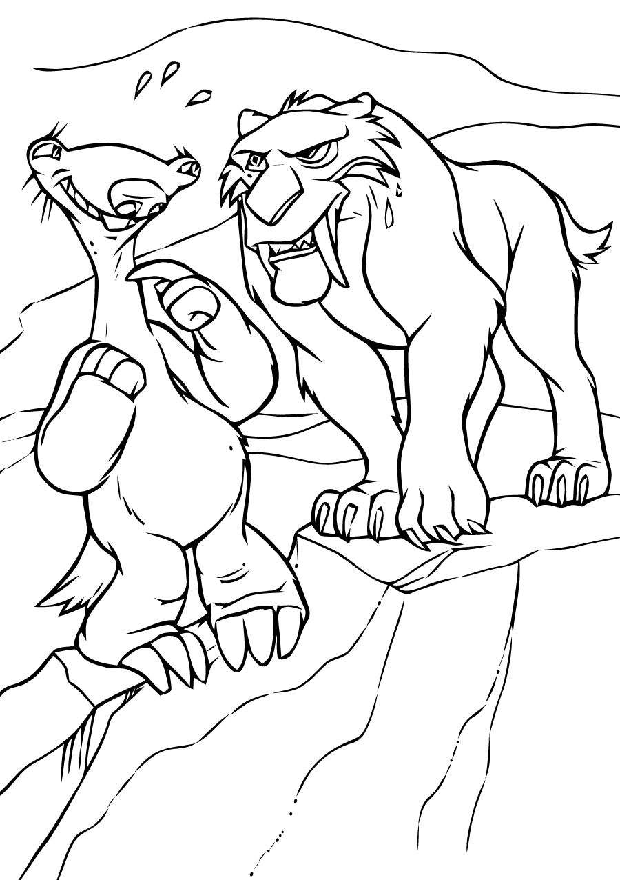 Ice age coloring pages for kids