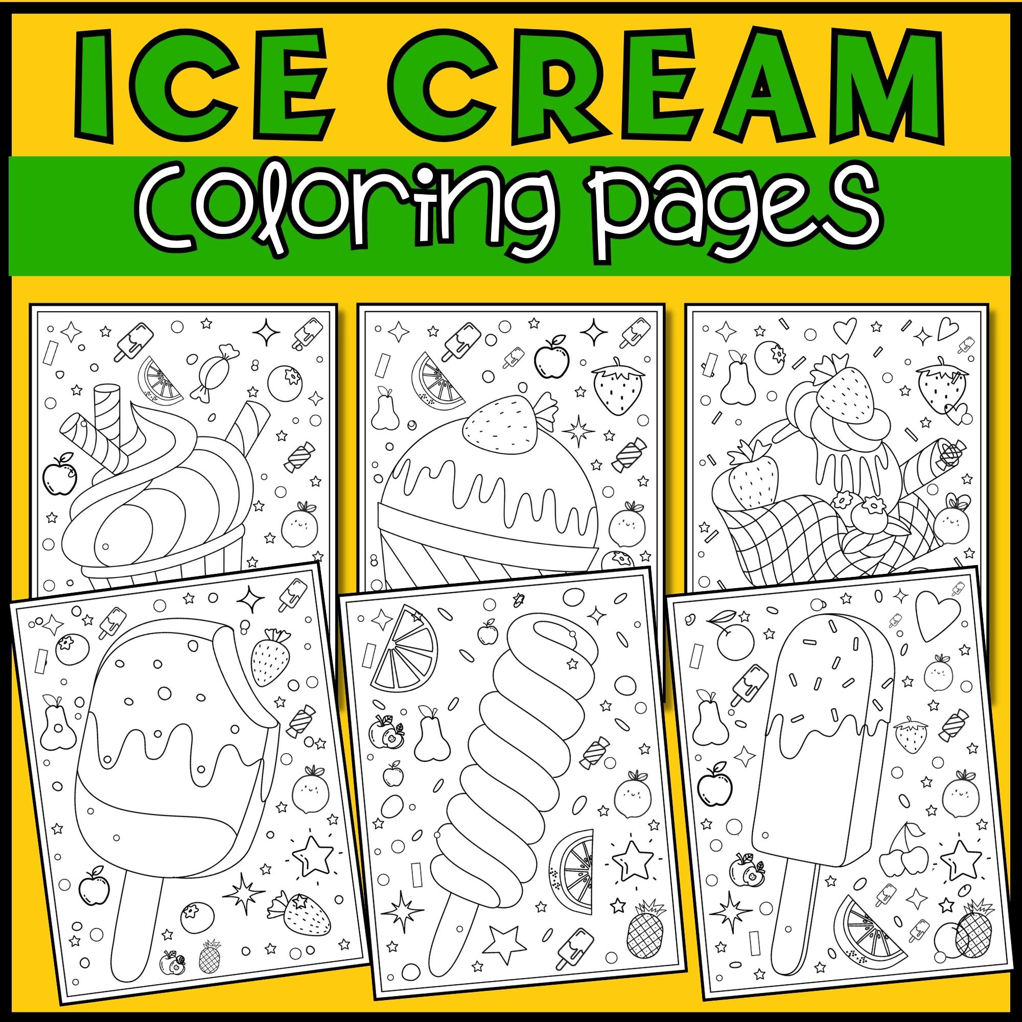 Ice cream coloring pages