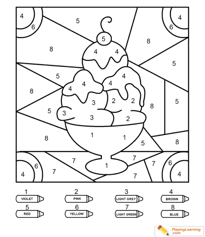 Coloring by numbers to ice cream free coloring by numbers to ice cream