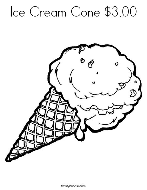 Ice cream cone coloring page