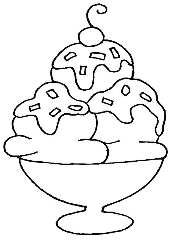 Coloring pages ice cream cone coloring page