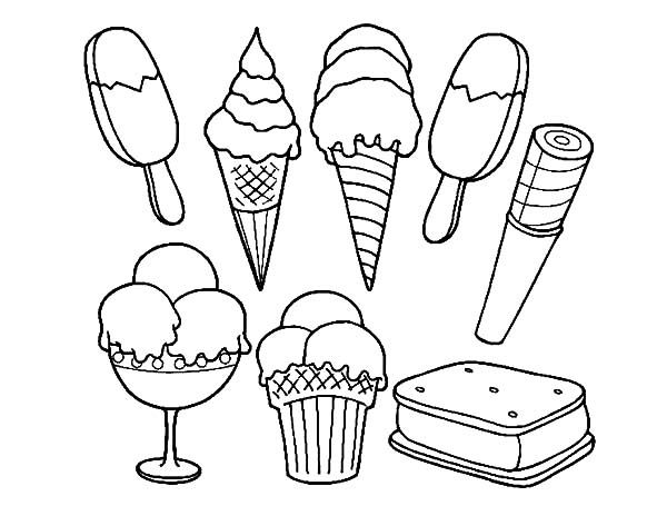 Ice cream sundae coloring pages ice cream coloring pages coloring pages for kids flower coloring pages
