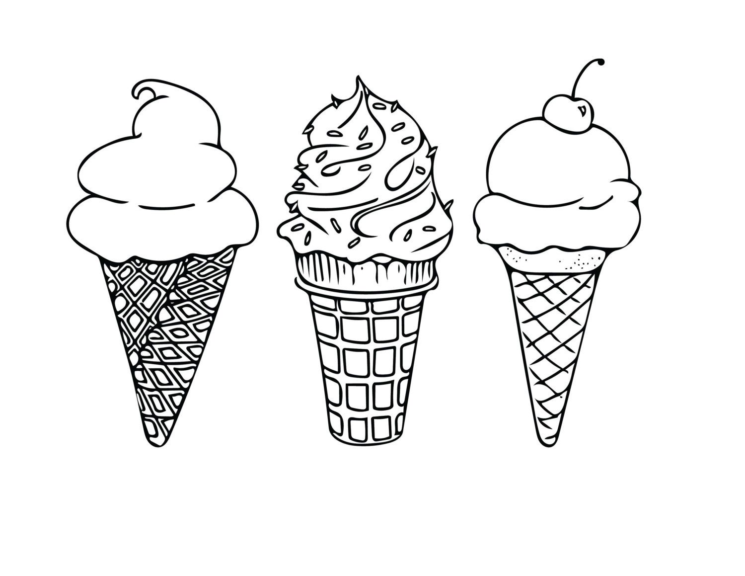Cool ice cream coloring pages pdf printable