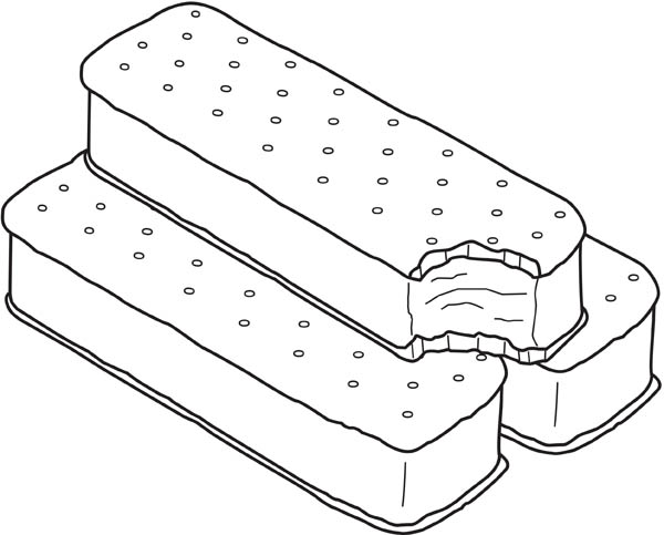 Coloring pages ice cream sandwich coloring page