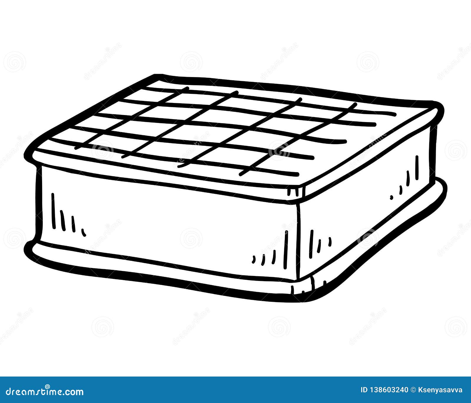 Coloring book ice cream briquette stock vector