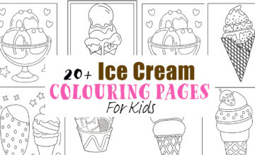Ice cream colouring pages for kids