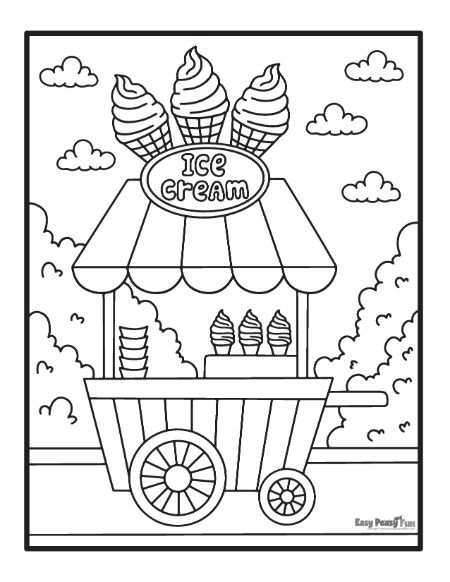 Printable ice cream coloring pages â sheets