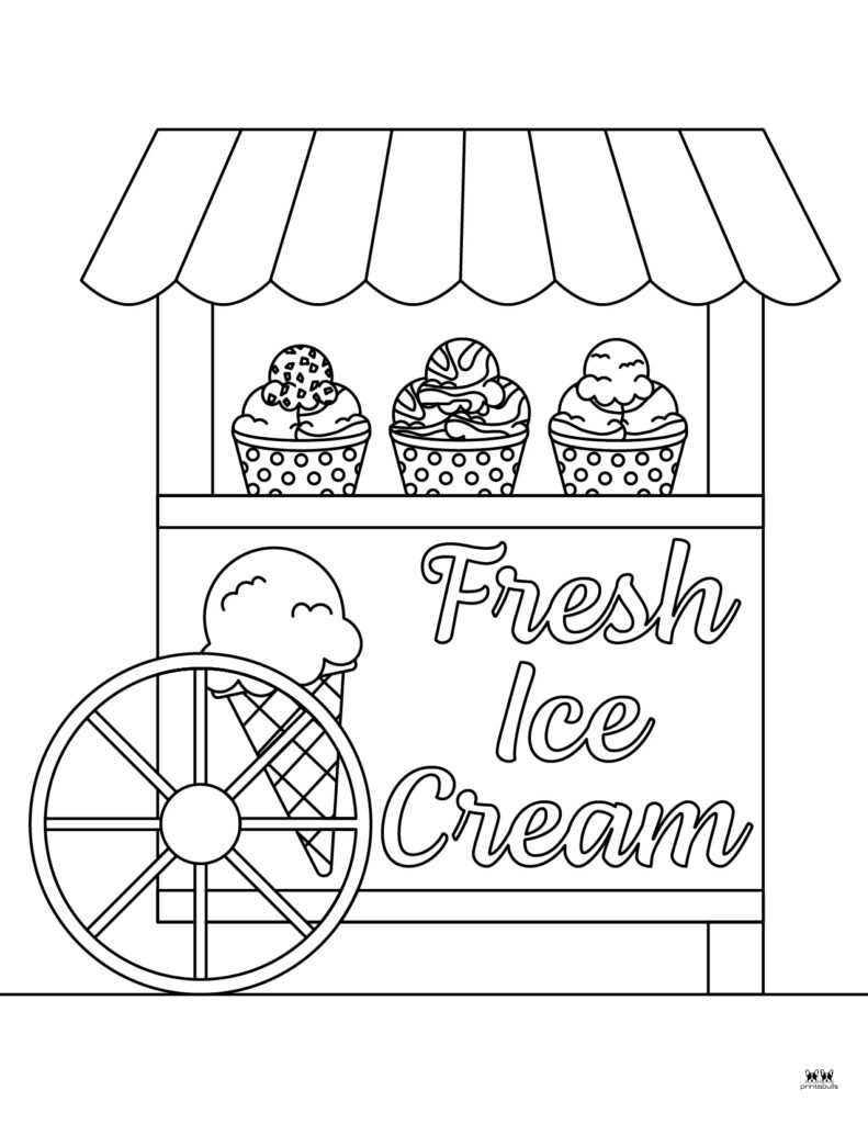 Ice cream coloring pages