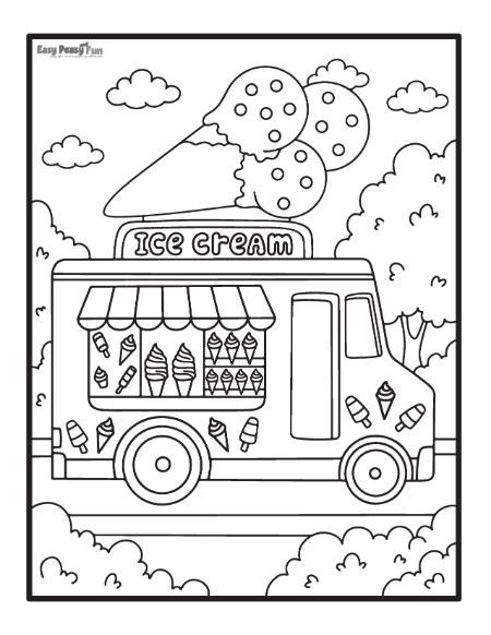 Printable ice cream coloring pages â sheets ice cream coloring pages birthday coloring pages fruit coloring pages
