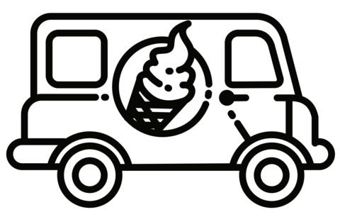 Ice cream truck coloring page free printable coloring pages