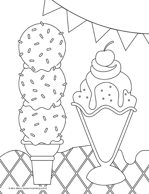 Fun summer coloring pages for kids mrs merry