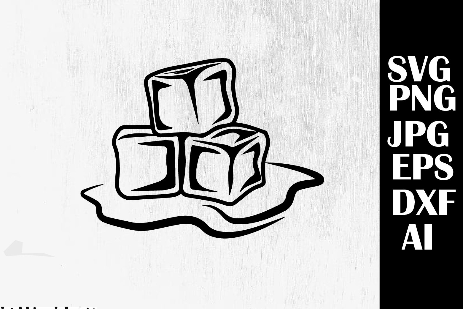 Melting ice cubes svg