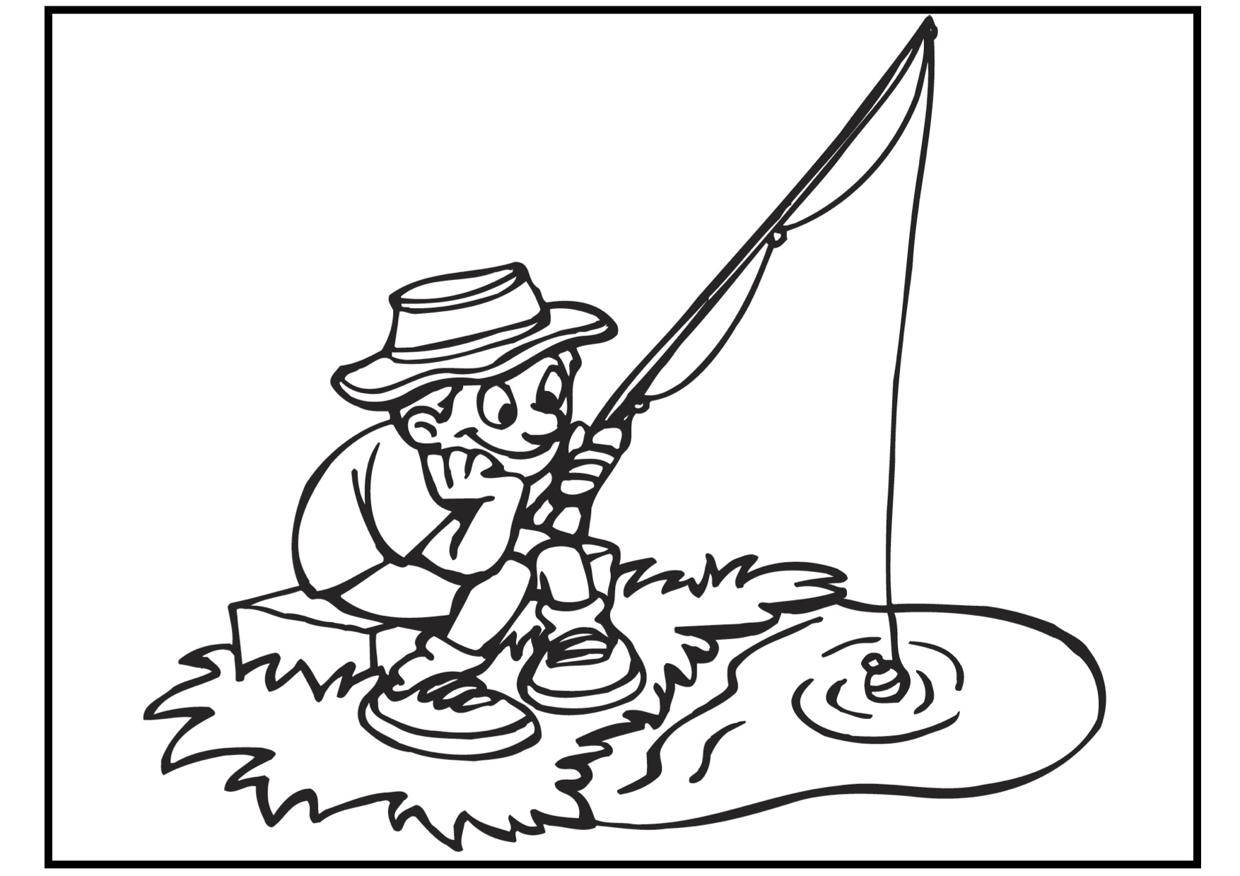 Fishing coloring pages