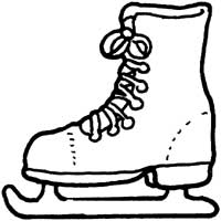 Ice skate coloring pages