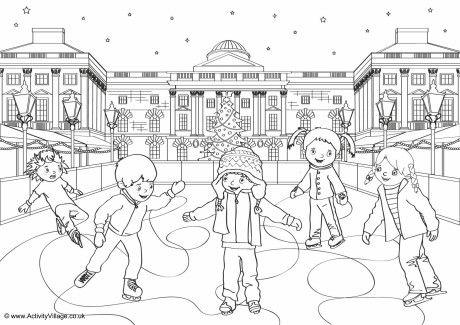 Ice rink louring page louring pages ice rink loring pages