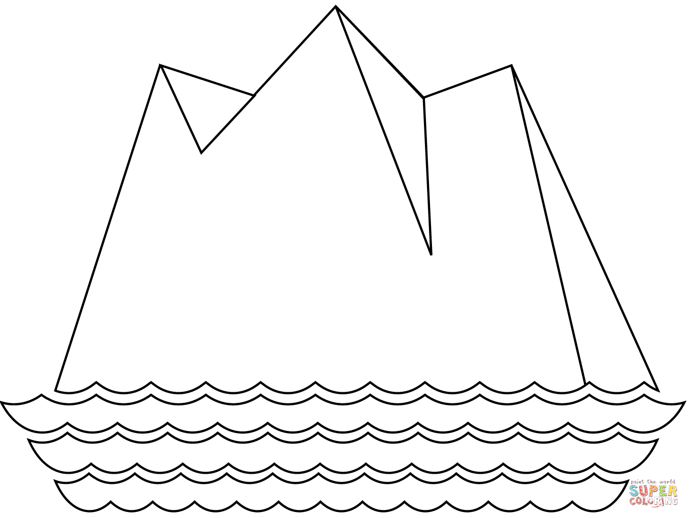 Iceberg coloring page free printable coloring pages