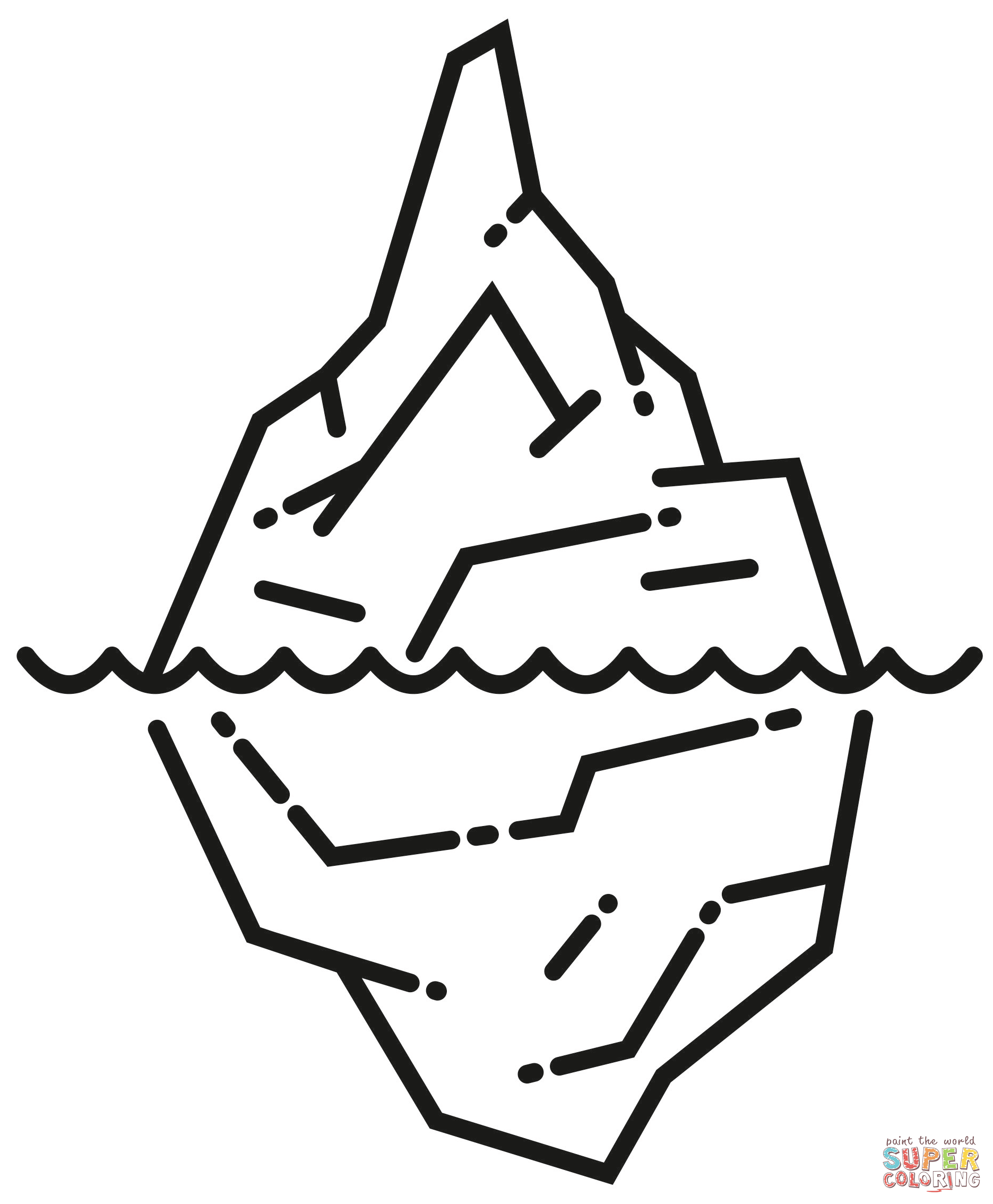 Iceberg coloring page free printable coloring pages