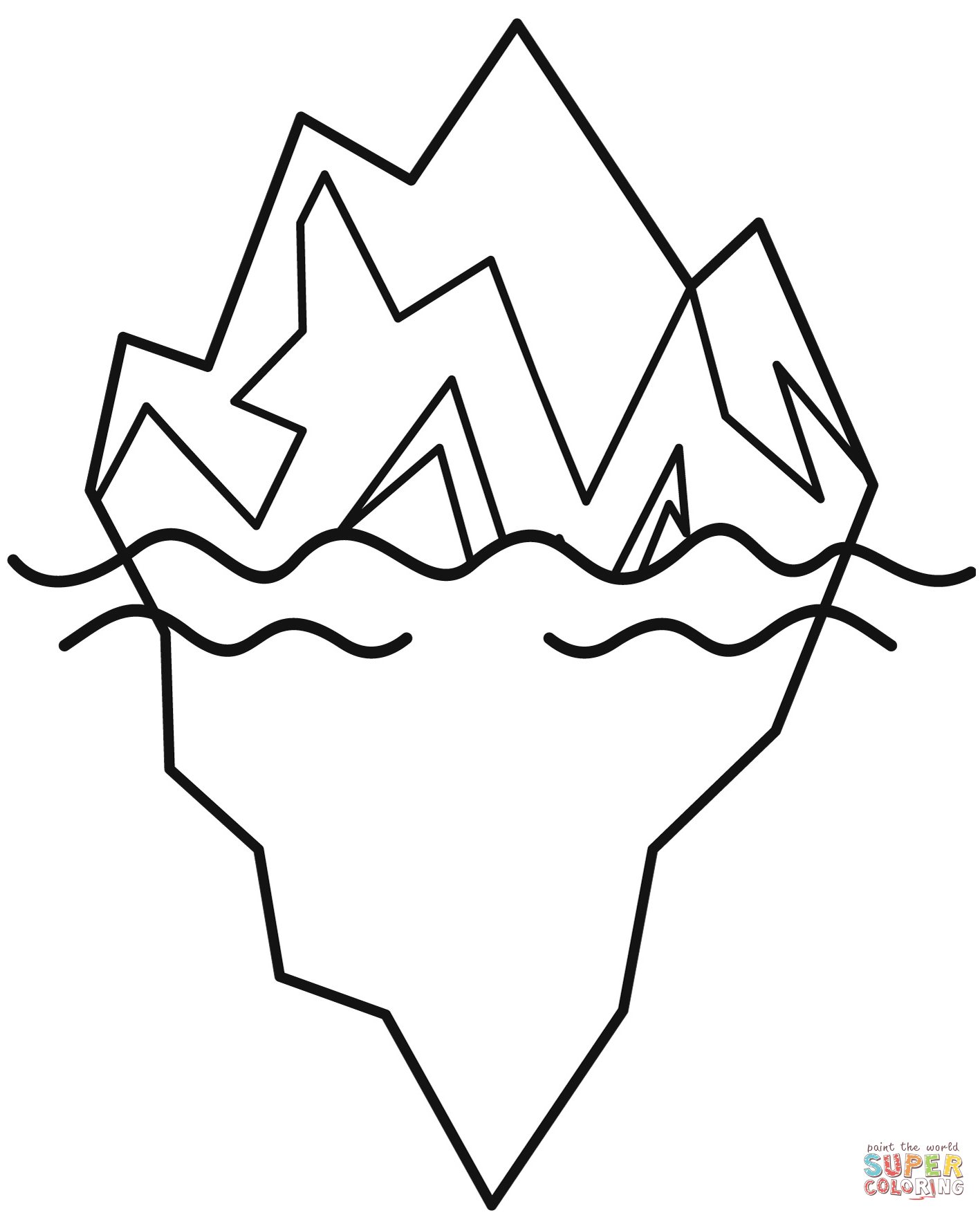Iceberg coloring page free printable coloring pages