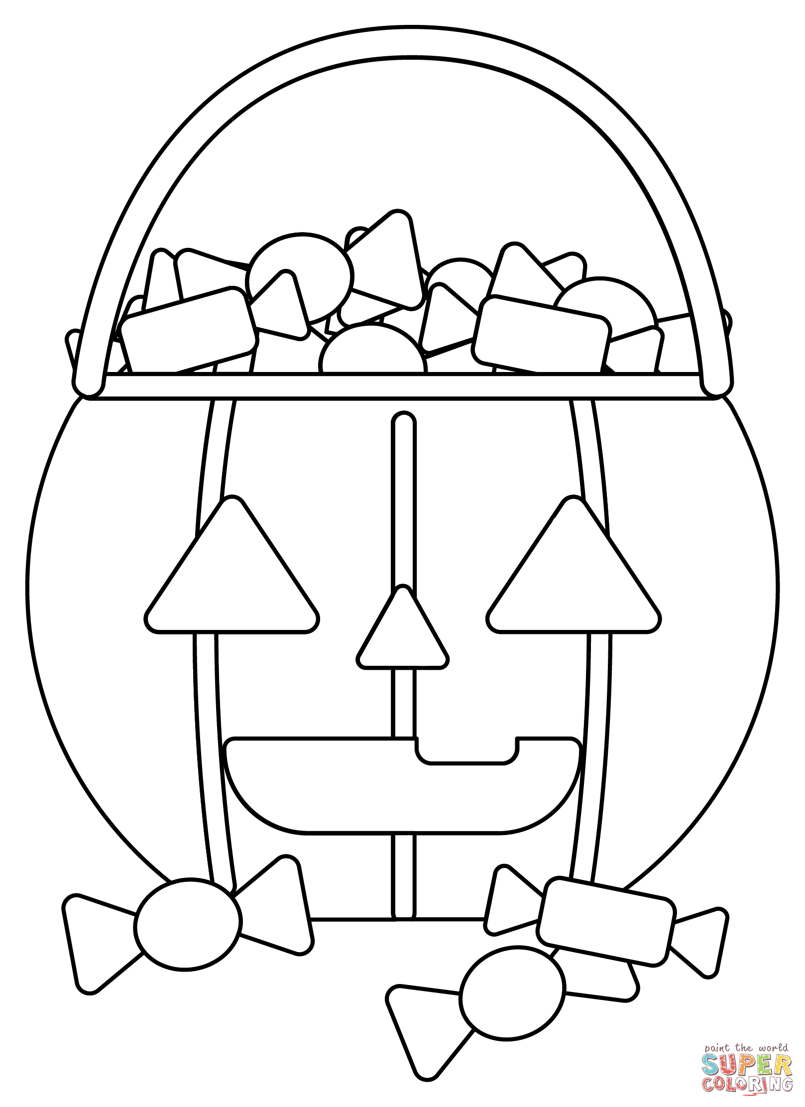 Halloween candy coloring page free printable coloring pages