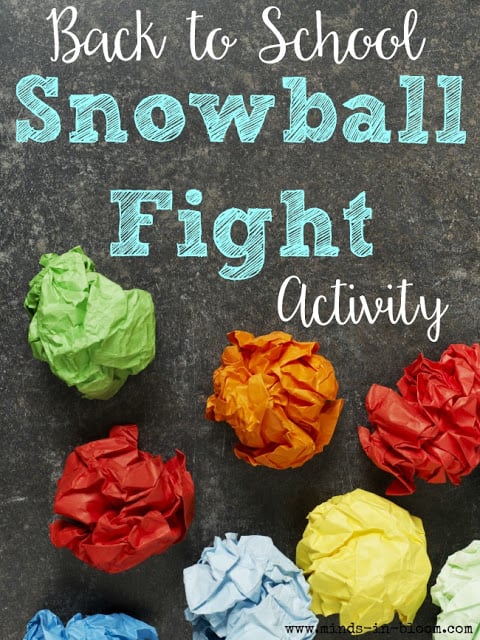 Back to school snowball fight