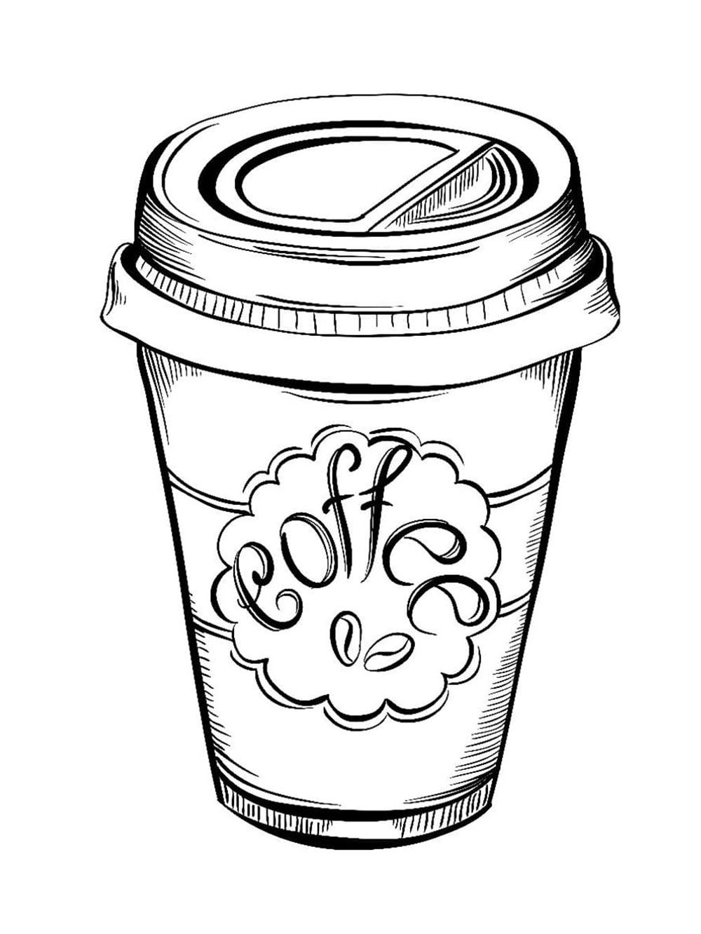 Coffee coloring pages in coloring pages coffee cup drawing coffee illustration