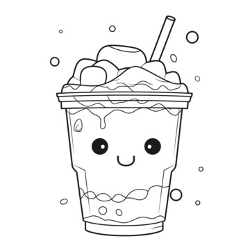 Iced coffee outline png transparent images free download vector files