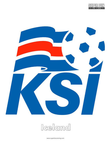 Iceland football coloring page