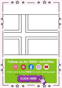 Flag of iceland printable coloring pages for kids my coloring pages online