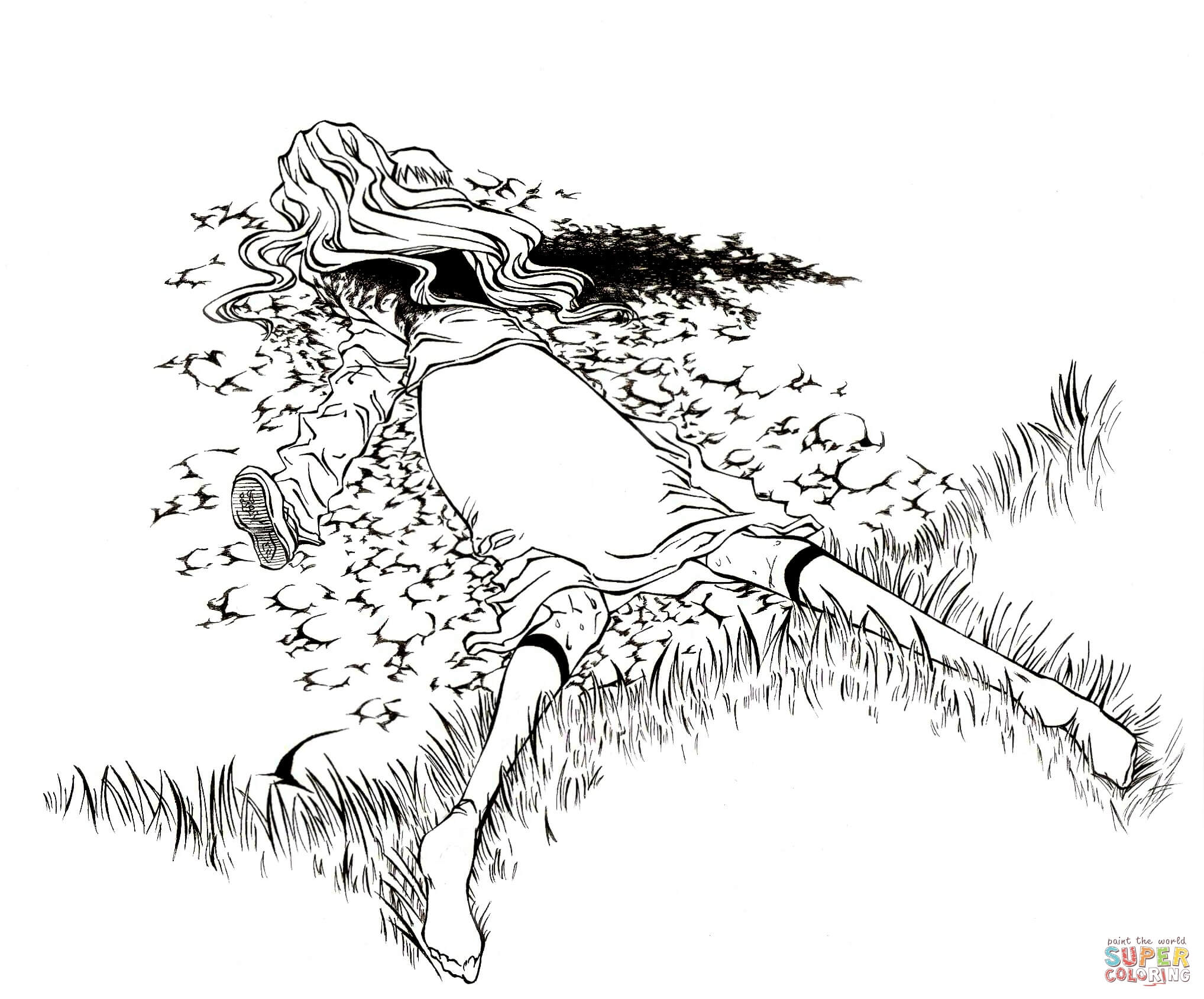 Bloodly memories of ichigo from manga series bleach coloring page free printable coloring pages