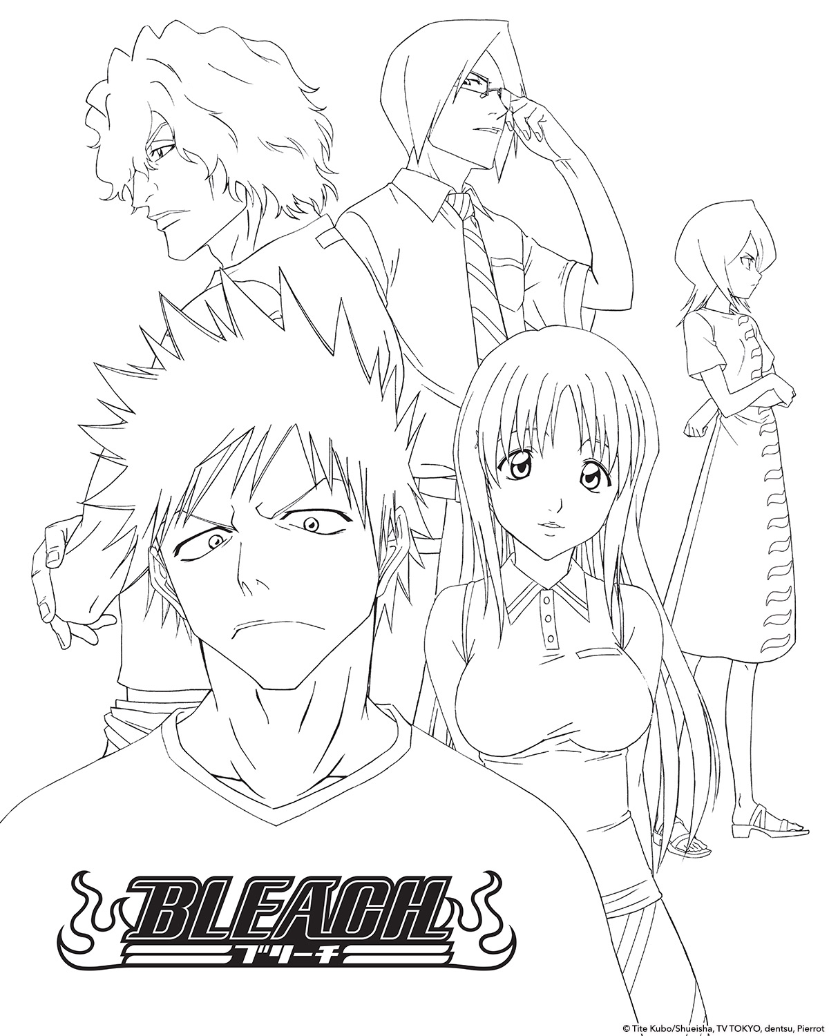 Viz on x ichigo and his friends need your help grab your art tools and color them in ðï via bleach the official anime coloring book httpstcotovrylqnfm x