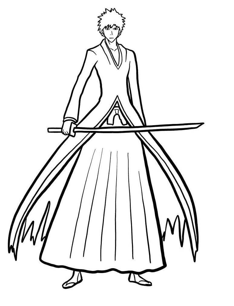 Ichigo coloring pages printable for free download