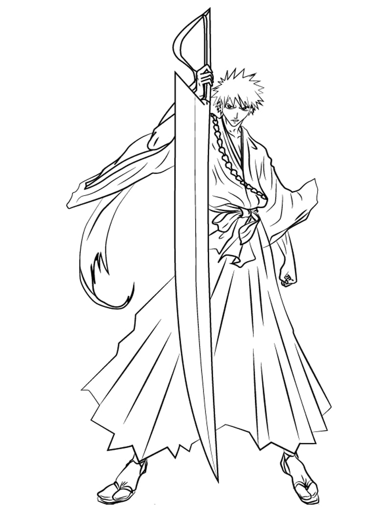 Ichigo coloring pages