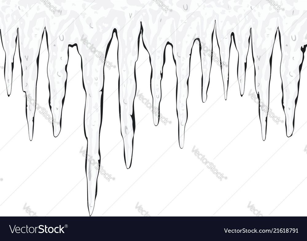 Vector drawg of meltg icicles and snow on white background sprg season design download a free preview orâ cool art drawgs snow pictures texture vector