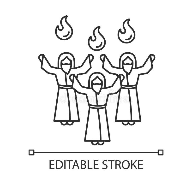 Pentecost linear icon stock vector illustration of holiday