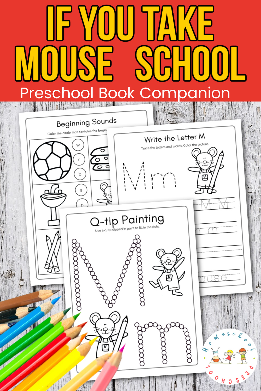 Activities for if you take a mouse to school free printables