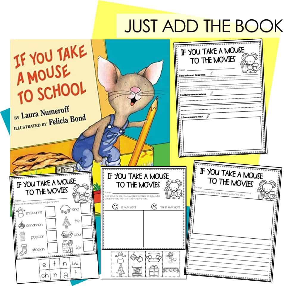 Listening center response activities for the books laura numeroff series