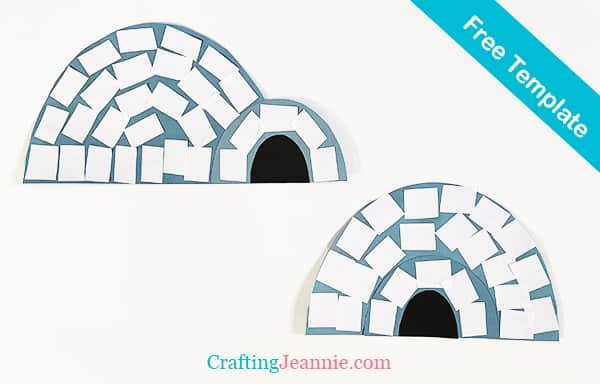 Igloo craft free template